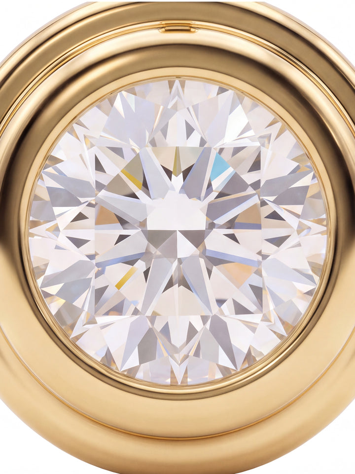 Dije Diamante Lab Grown Corte Round 1 Ct Con Borde