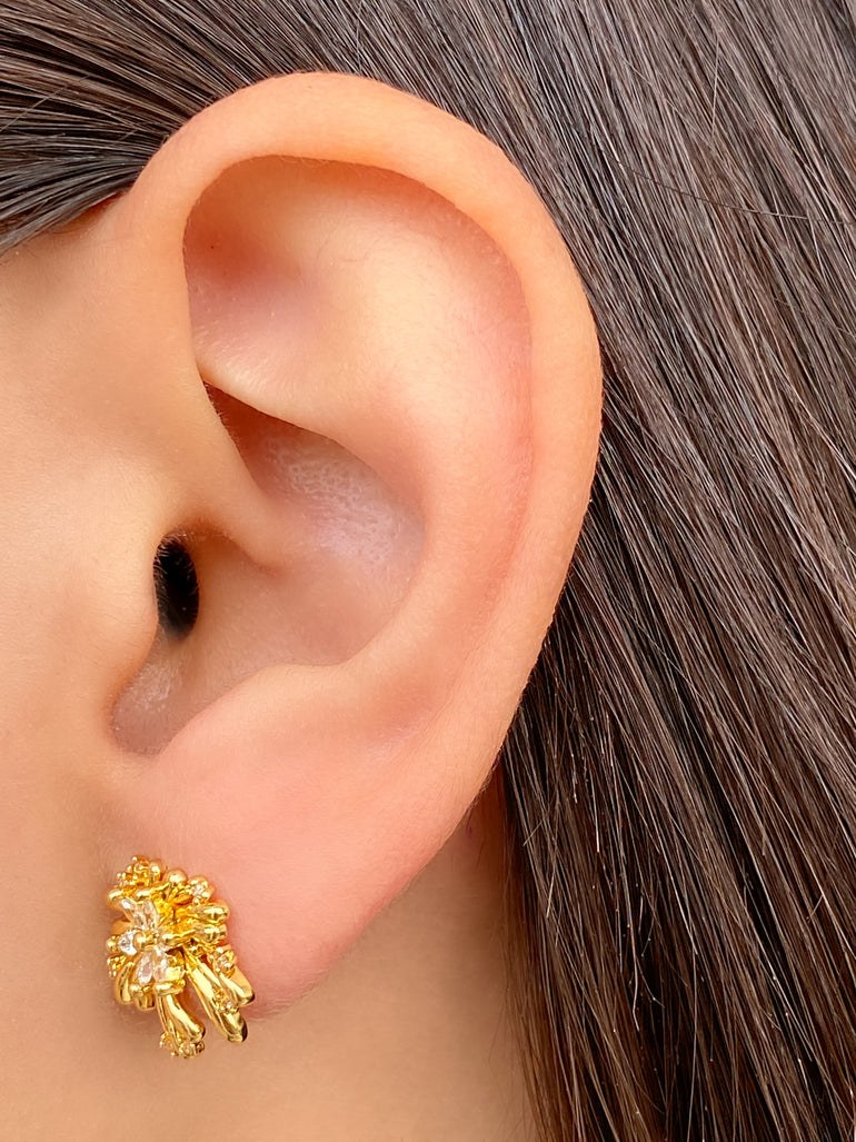 Par Arete Flor Destello