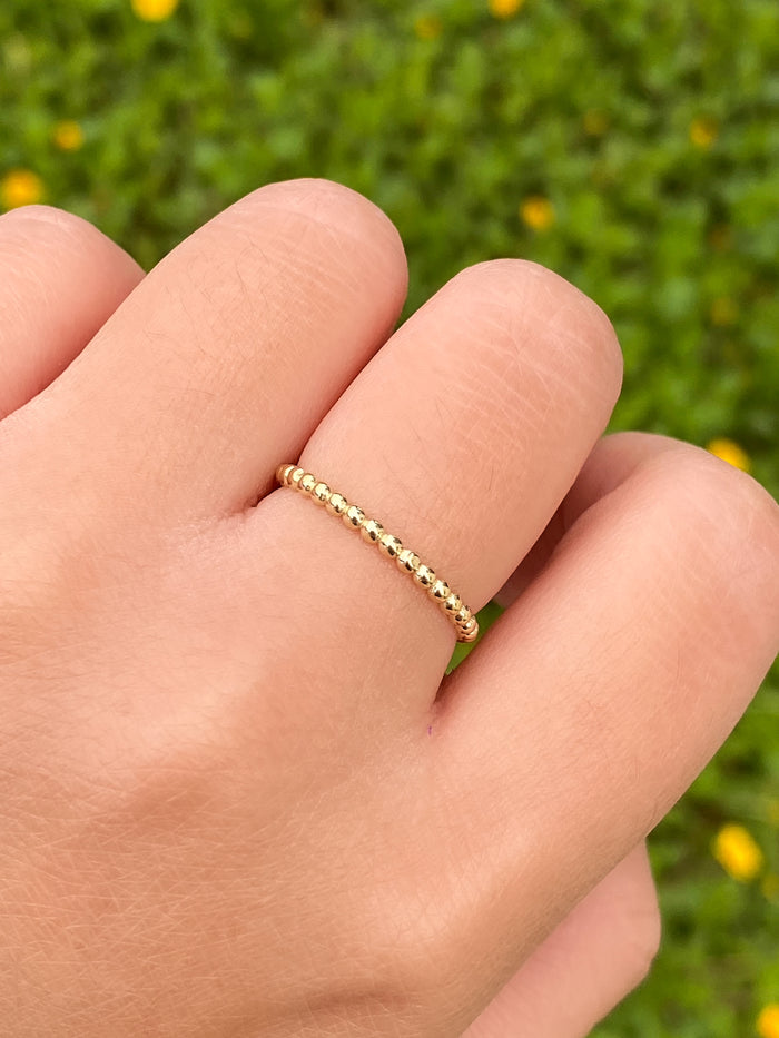 Anillo Bolitas Oro 10k