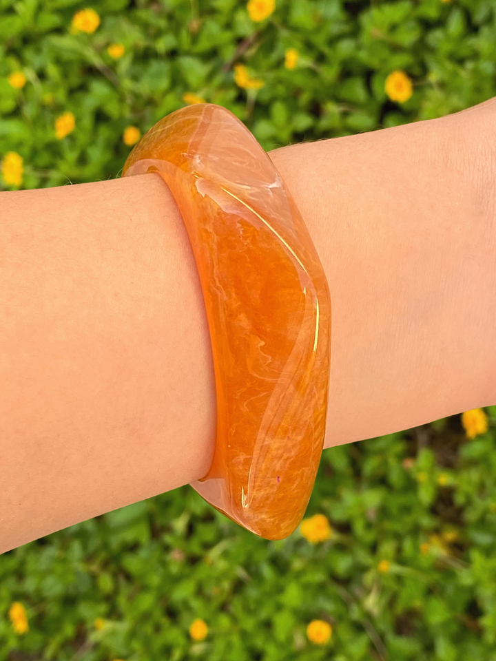 Brazalete Cerrado Irregular Chunky Naranja