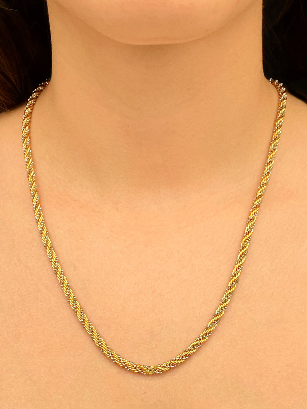 Collar Trenzado Combinado 4 mm