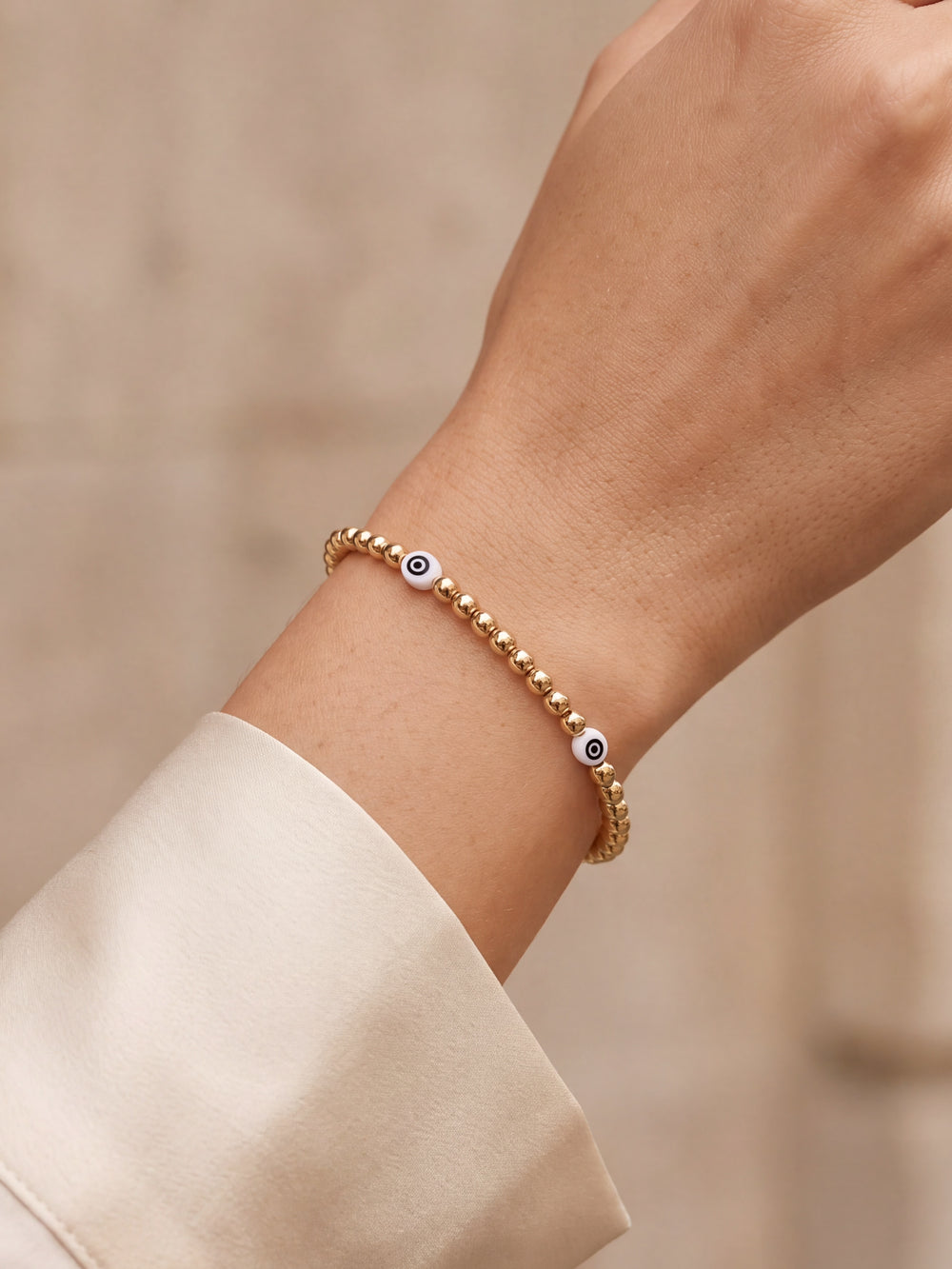 Pulsera Bolitas Con Ojos