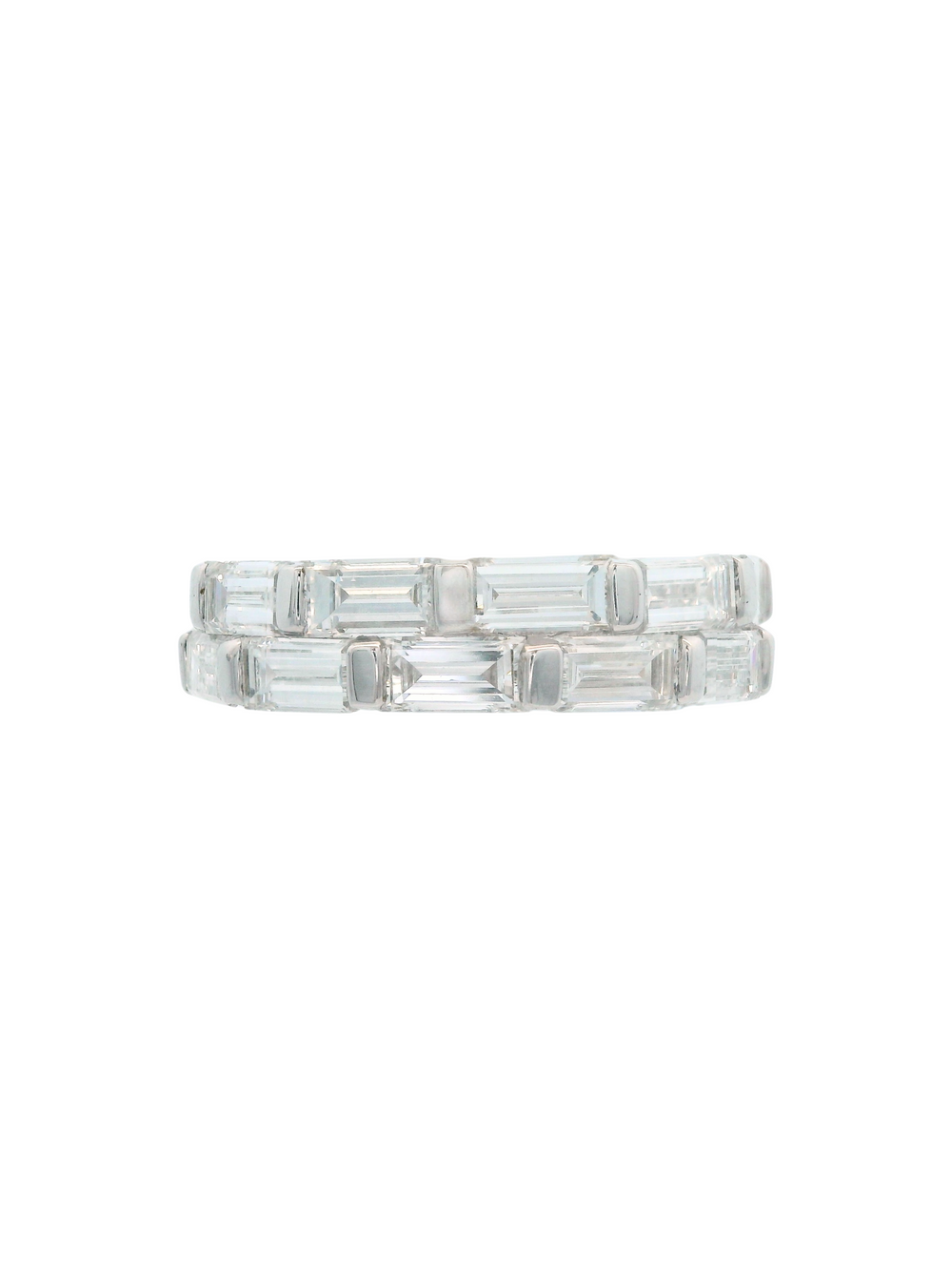Anillo Churumbela Doble Baguettes 3.2 Ct Diamantes Lab Grown