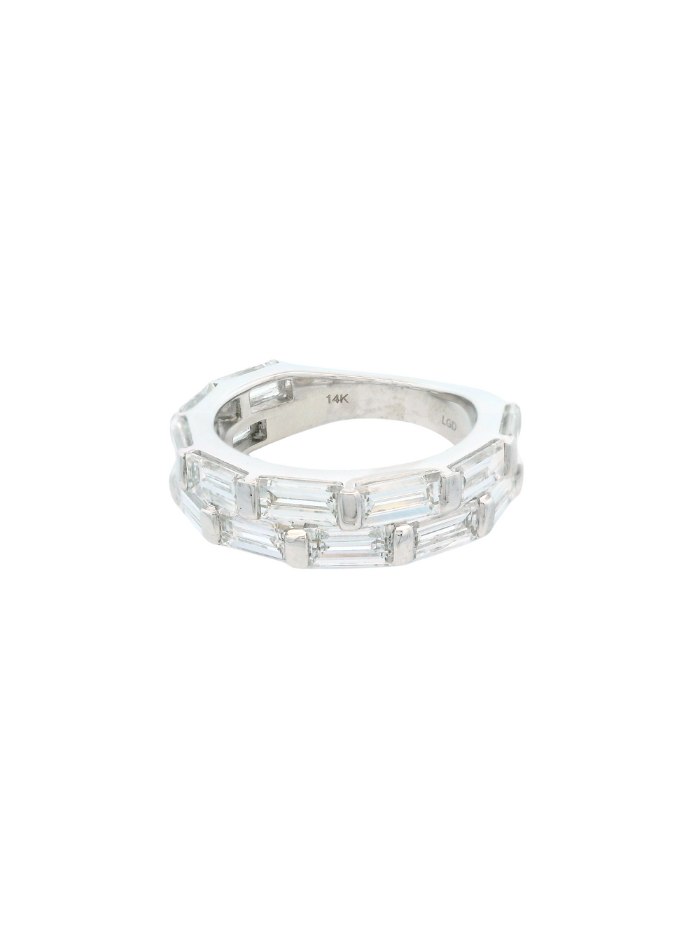 Anillo Churumbela Doble Baguettes 3.2 Ct Diamantes Lab Grown