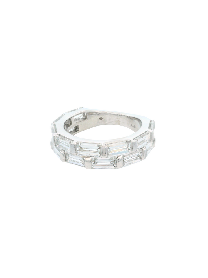 Anillo Churumbela Doble Baguettes 3.2 Ct Diamantes Lab Grown