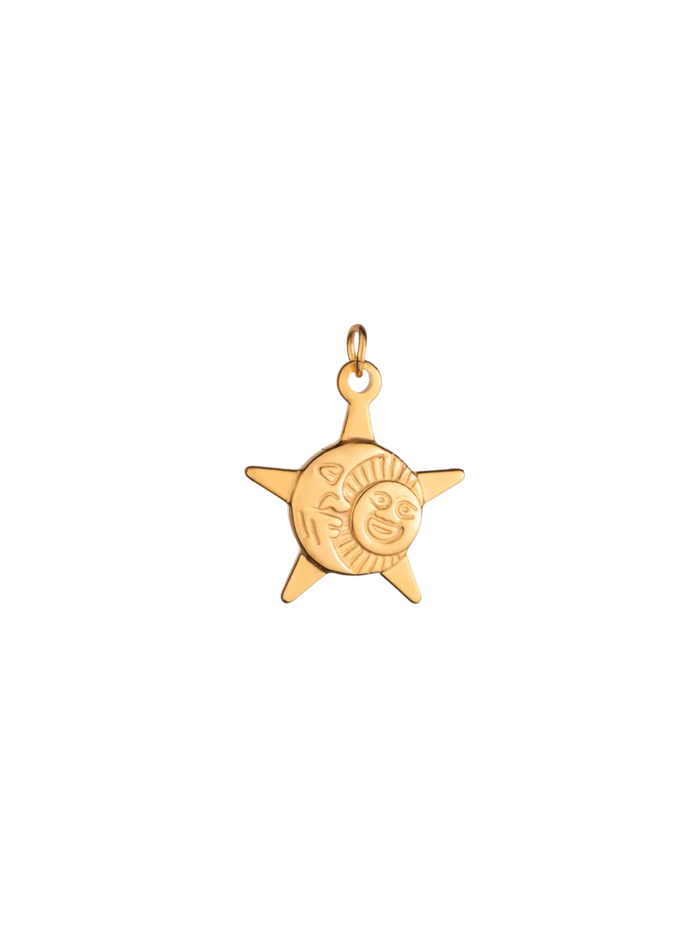 Dije Estrella Con Luna Y Sol