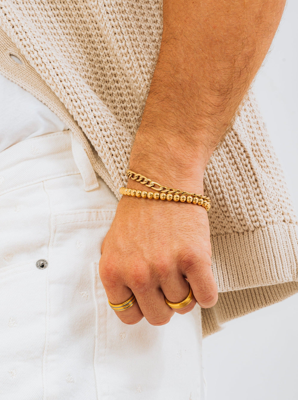 Pulsera Bolitas Doradas