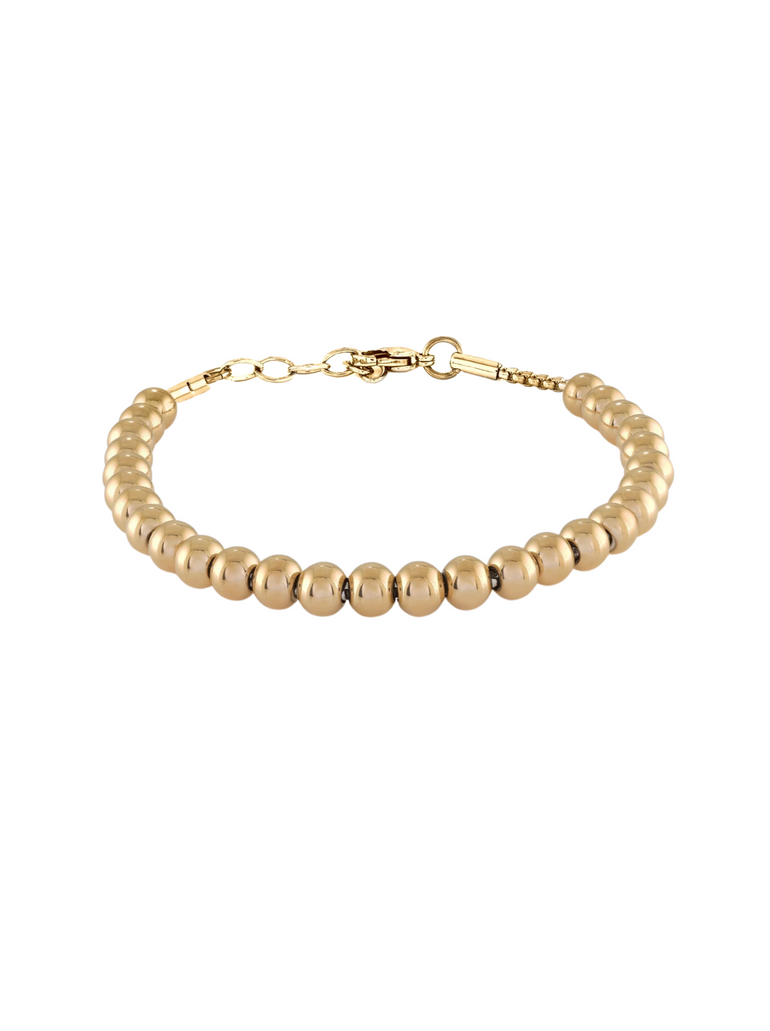 Pulsera Bolitas Doradas