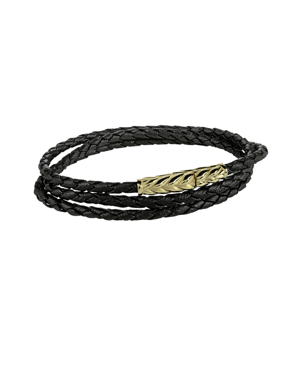 Brazalete Triple Piel Negra