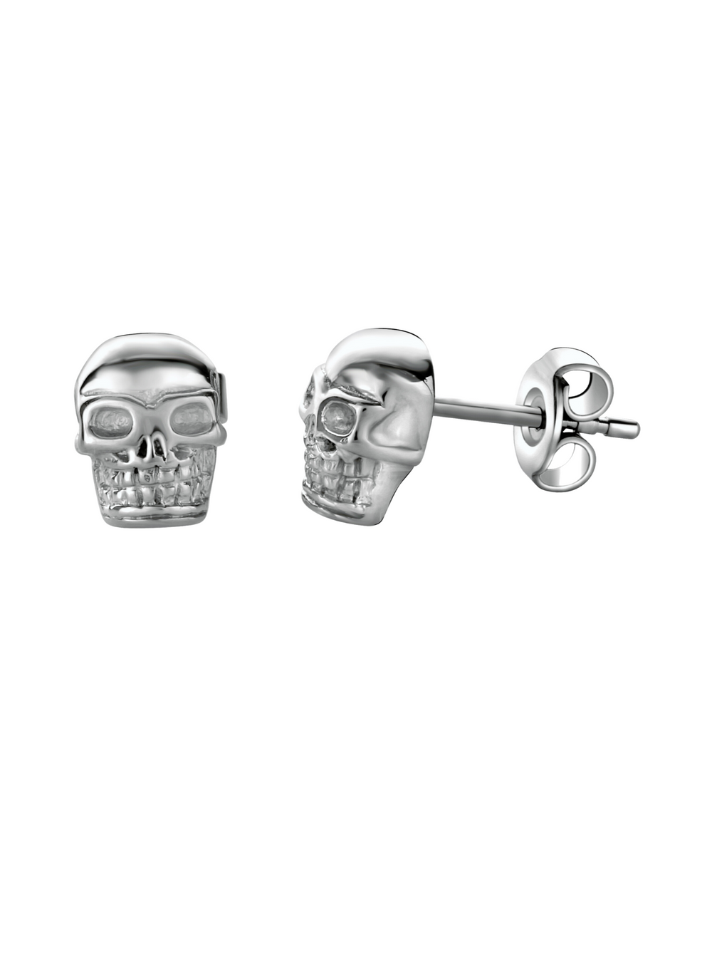 Arete Calavera Plateada