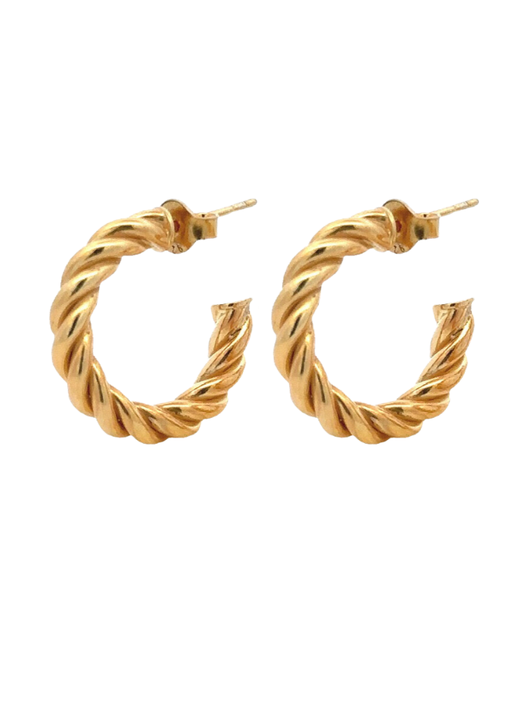 Par Semi Arracada 20 mm Trenzada