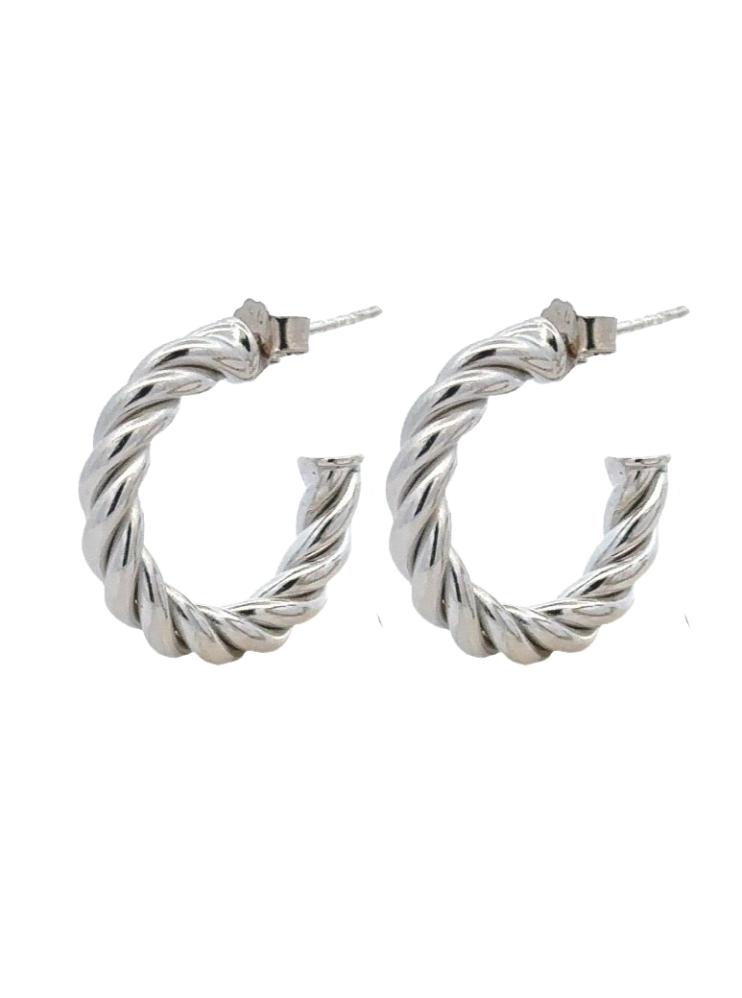 Par Semi Arracada 20 mm Trenzada