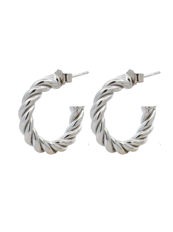 Par Semi Arracada 20 mm Trenzada