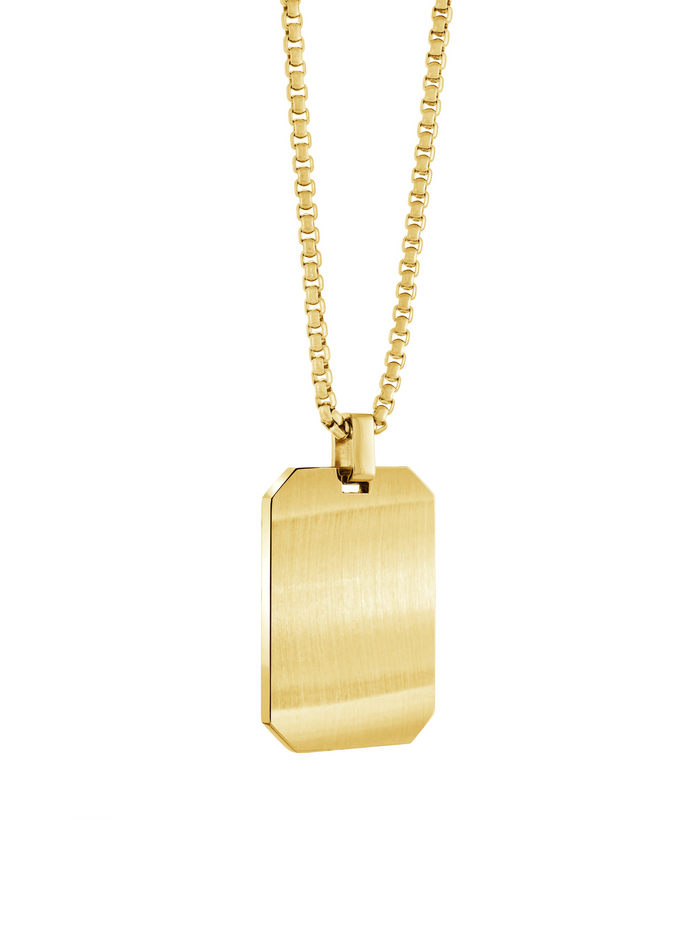 Cadena Dog Tag Dorado
