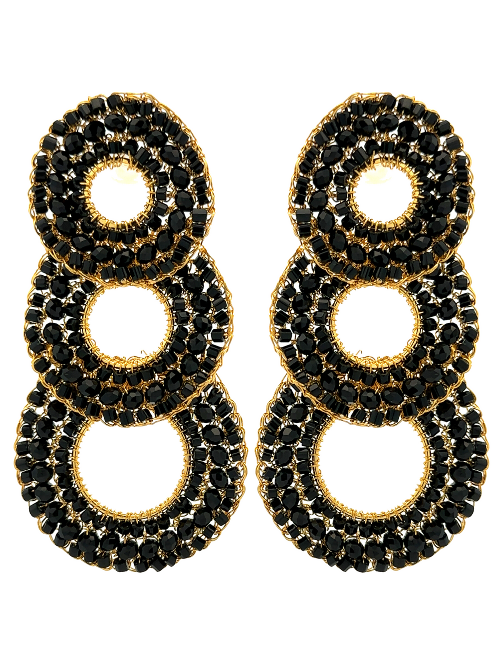 Par Tres Circulos Negros