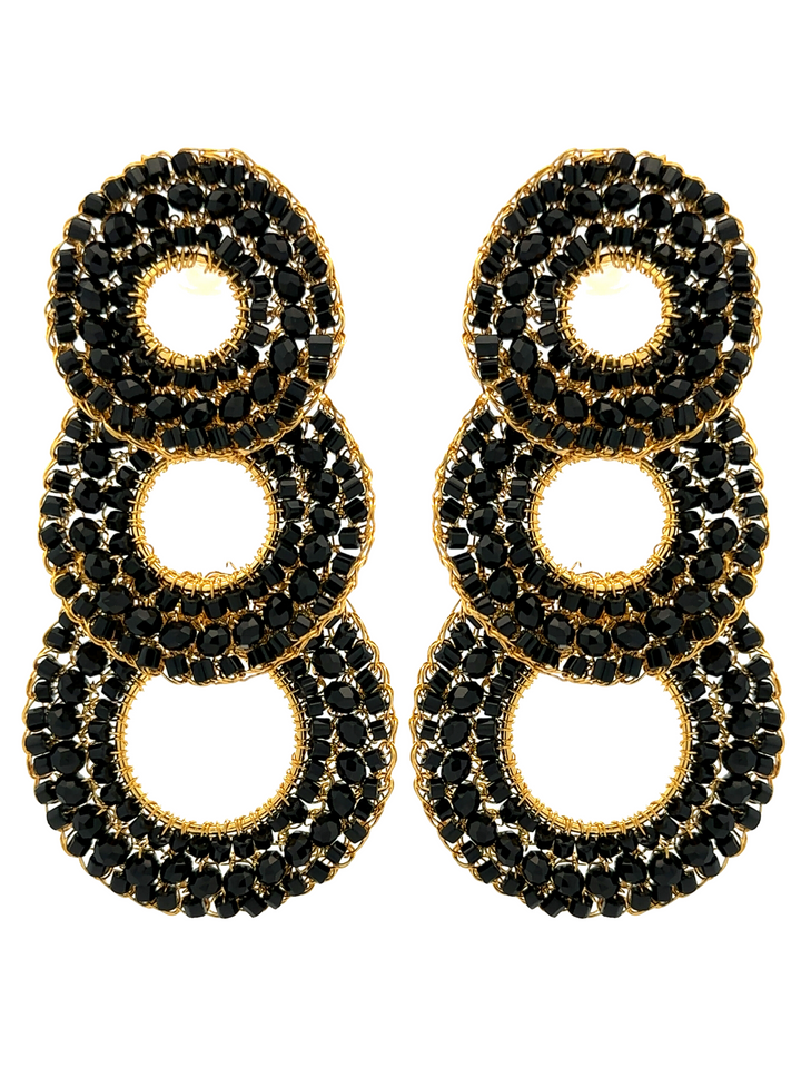 Par Tres Circulos Negros