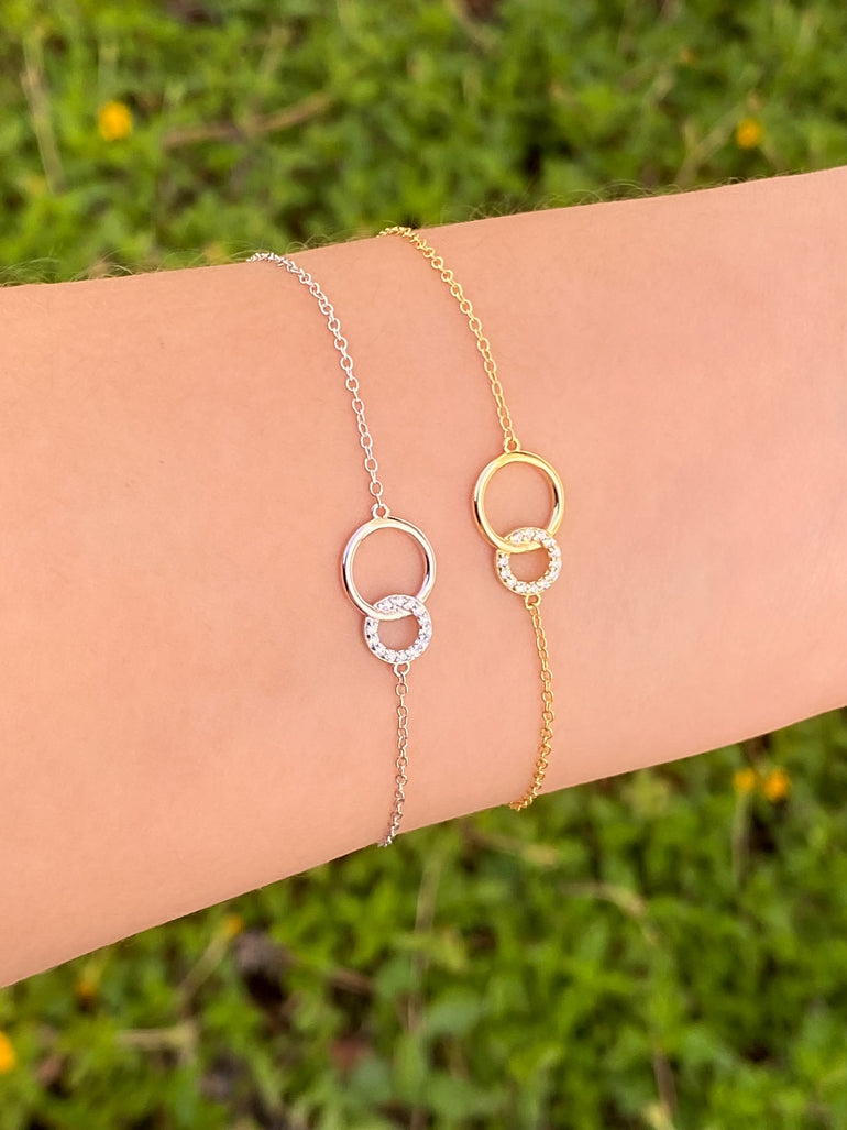 Pulsera Dos Circulos Con Zirconias