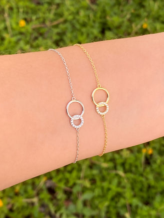 Pulsera Dos Circulos Con Zirconias