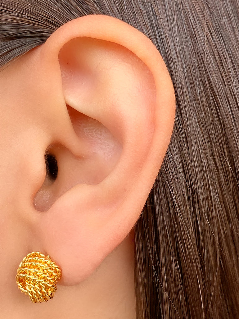 Par Arete Nudo Trenzado