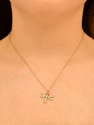 Collar Con Dije Libelula Zirconias