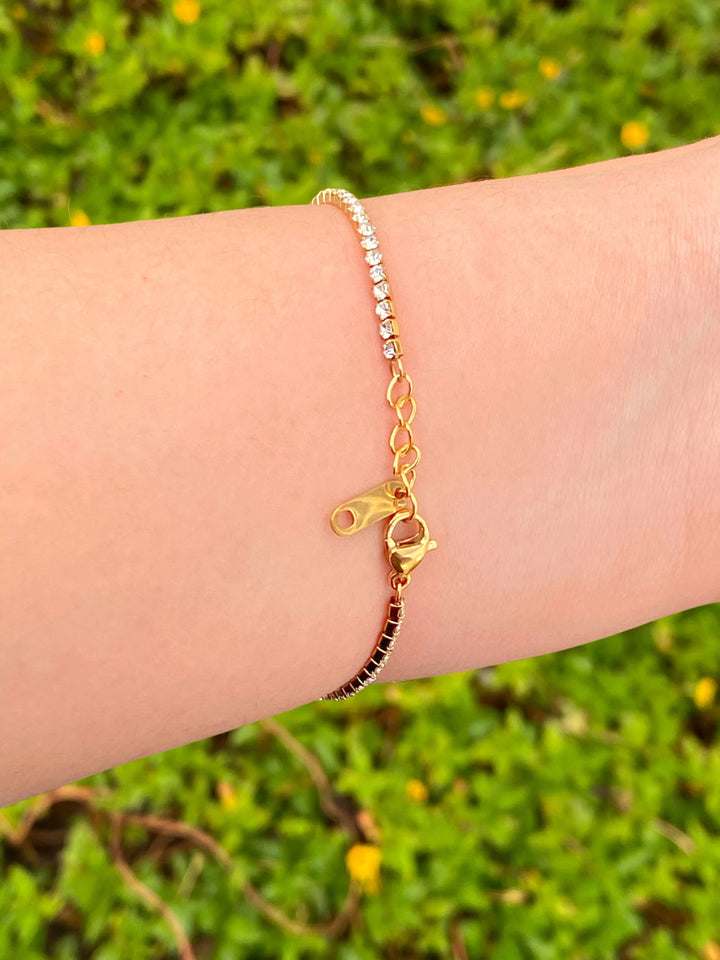 Pulsera Zirconias Con Luna