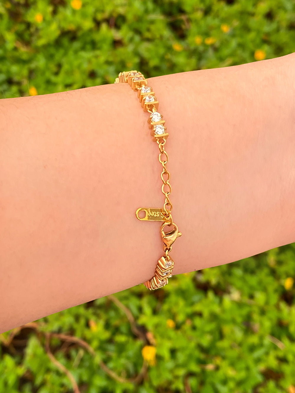 Pulsera Zirconias Entrelazadas
