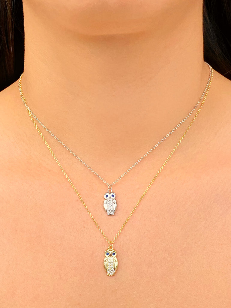 Collar Dije Buho Zirconias