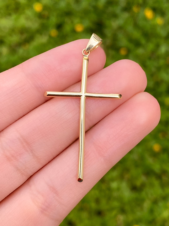 Dije Cruz Delgada 42 mm Oro 14k