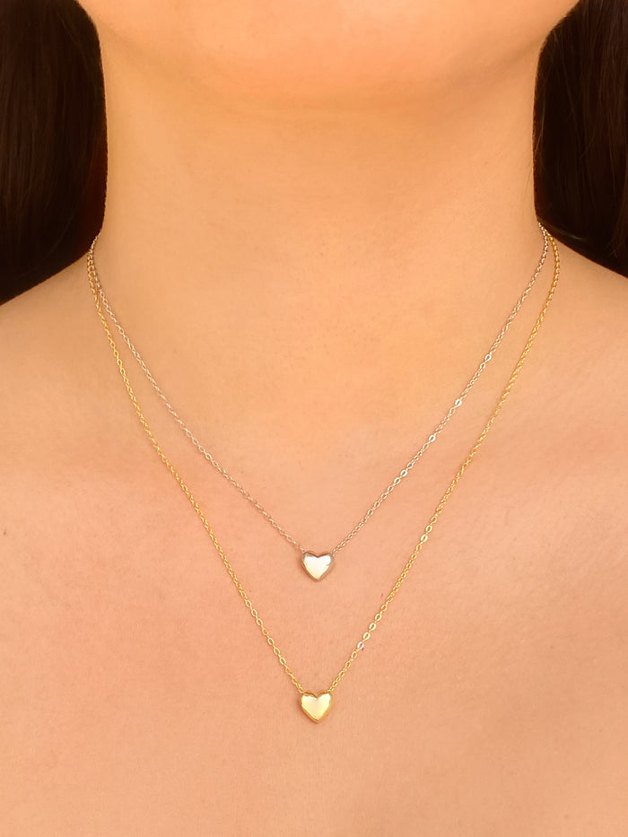 Collar Con Corazon Liso