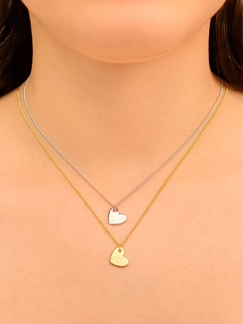 Collar Con Corazon Liso