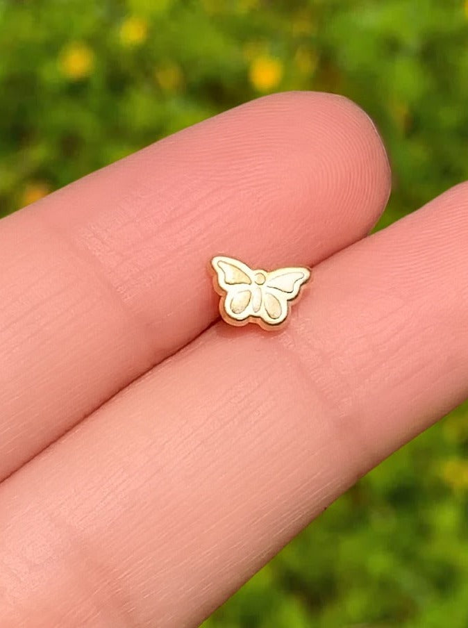 Broquel Mariposa Oro 10k