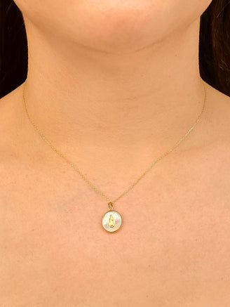 Collar Medalla Virgen De Guadalupe Oro 14k
