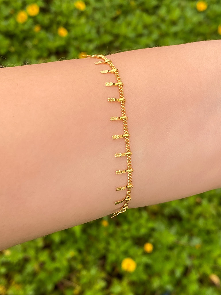 Pulsera Dorada Con Picos