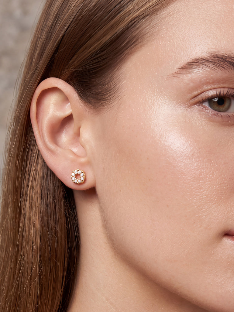 Par Arete Mini Contorno Circulo