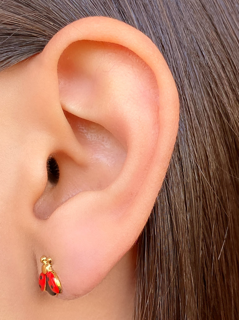 Par Arete Mini Catarina Roja