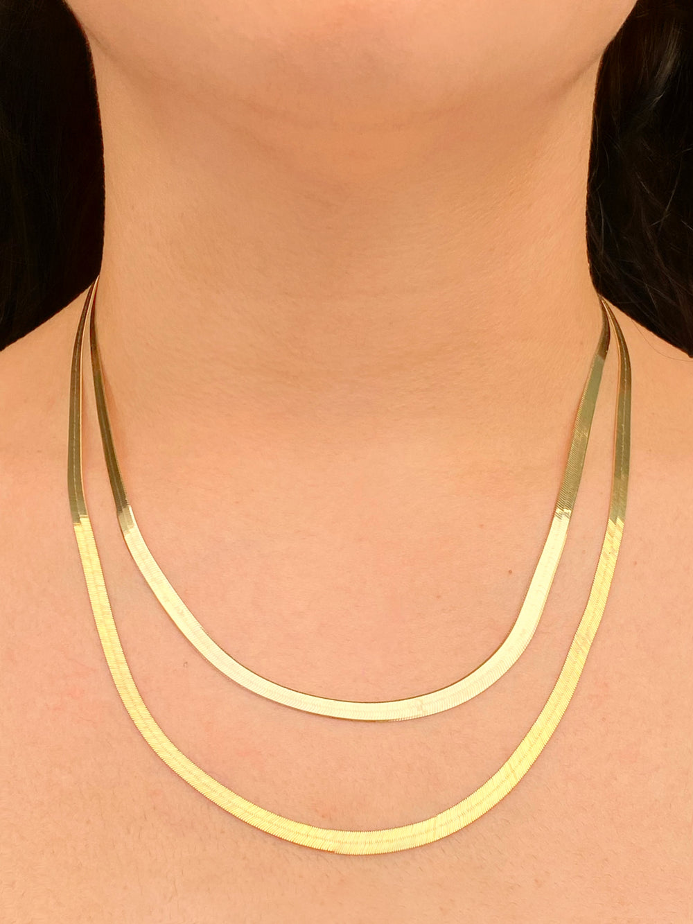 Cadena Planchada 4mm Oro 14k