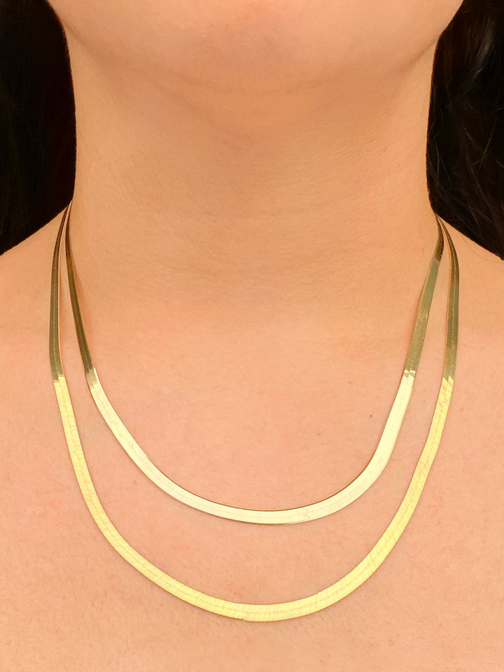 Cadena Planchada 4mm Oro 14k