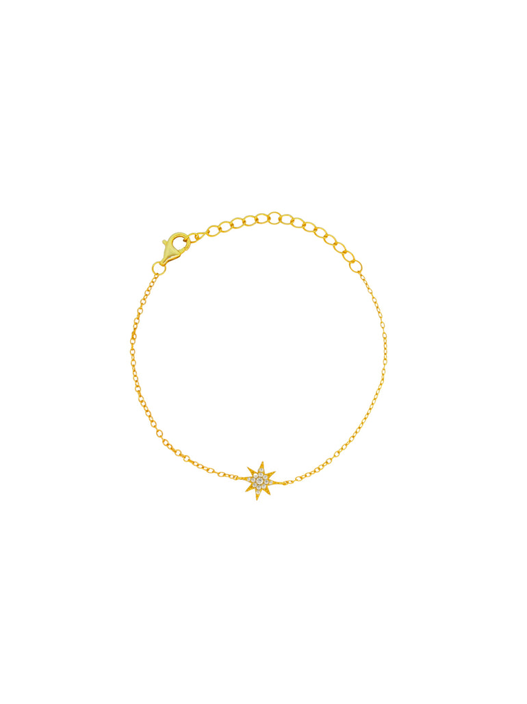Pulsera Con Estrella Del Norte Zirconias