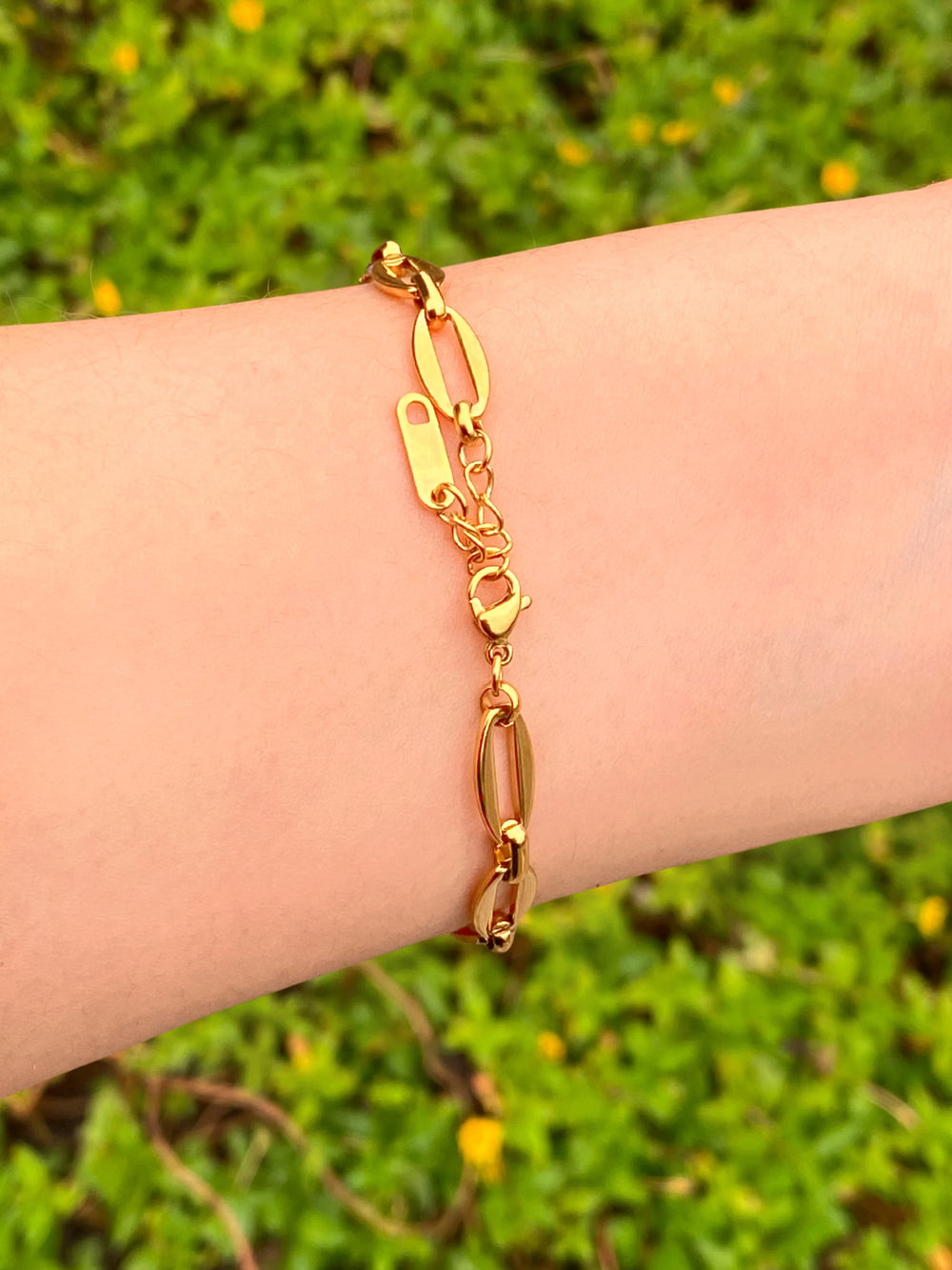 Pulsera Eslabon Con Zirconia Rectangular