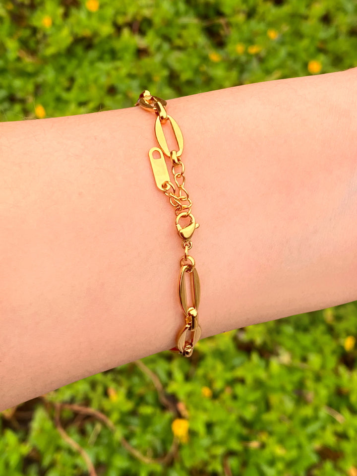 Pulsera Eslabon Con Zirconia Rectangular