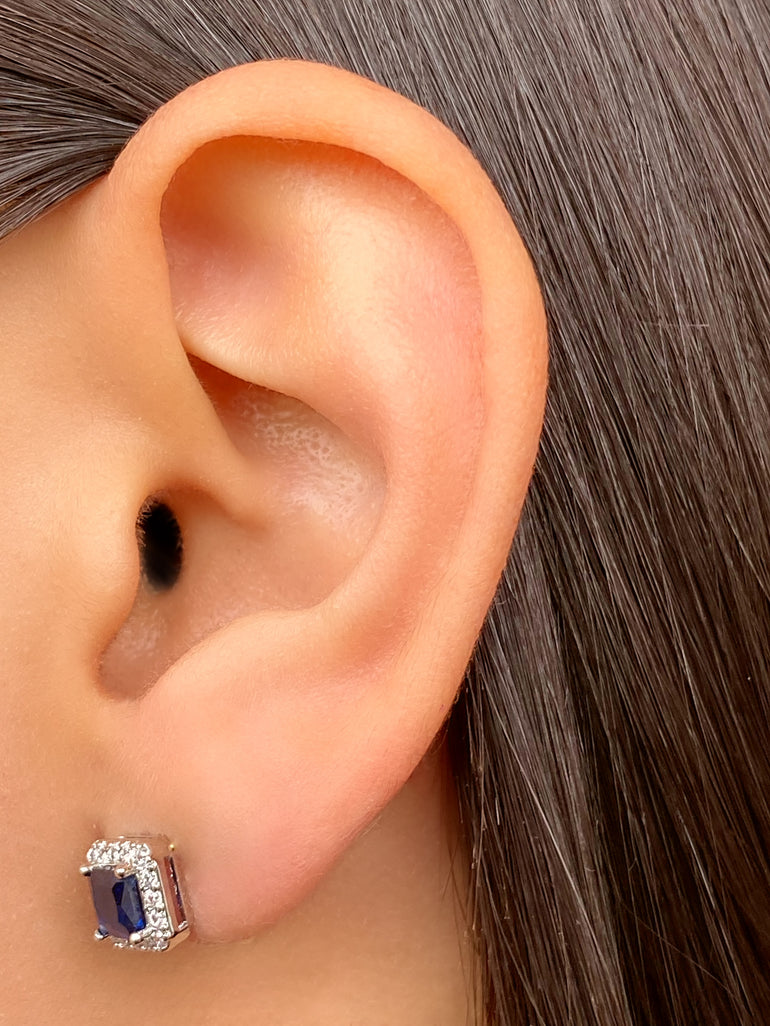 Par Arete Cuadrado Con Zirconias