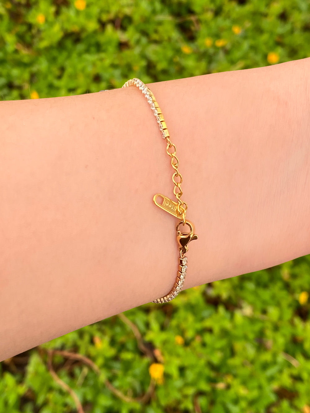 Pulsera Zirconias Con Estrellas Colgantes