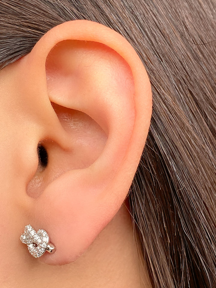 Par Arete Nudo Con Zironias