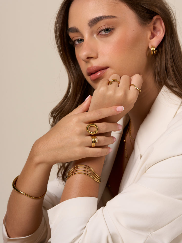 Anillo Con Circulo Irregular