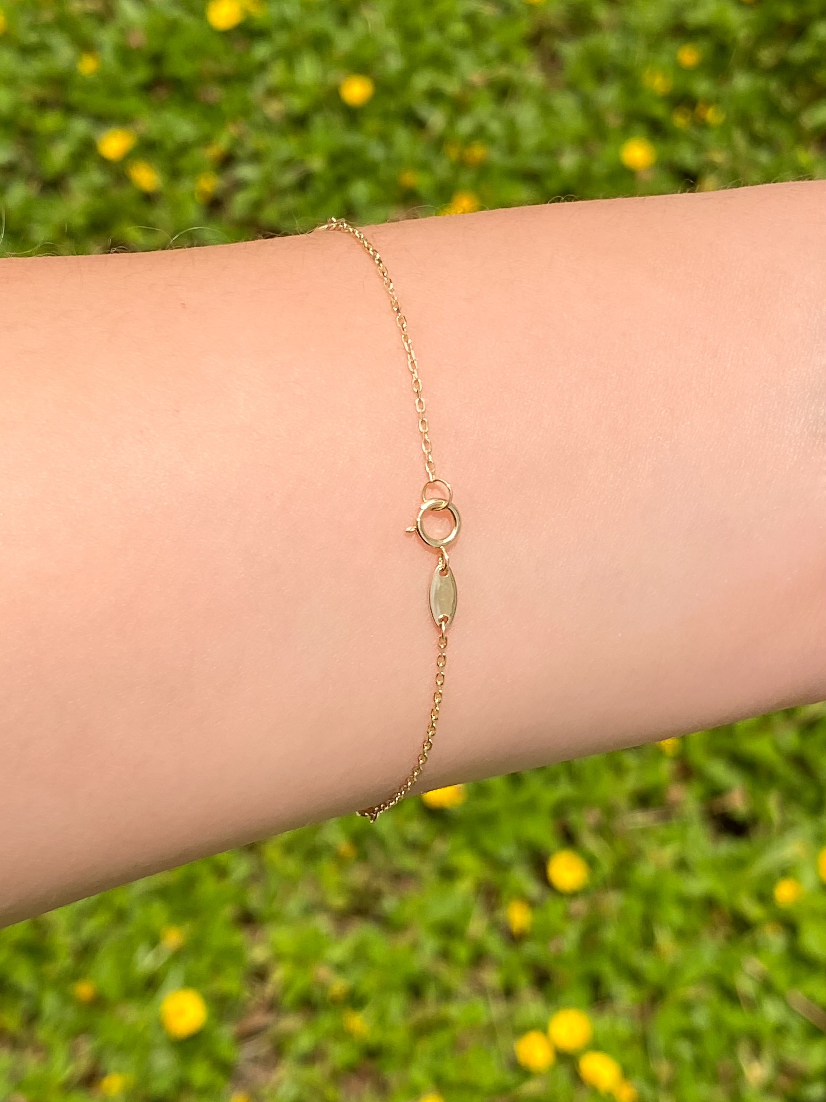 Pulsera Infinito y Corazon Oro 14k