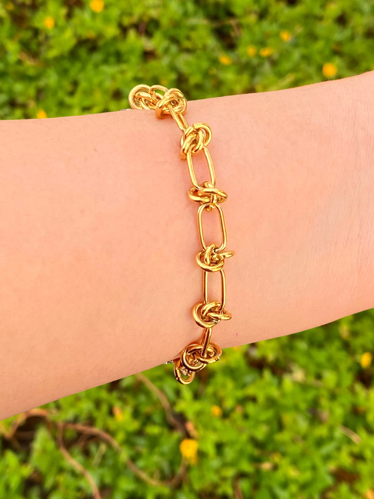 Pulsera Eslabones Y Nudos
