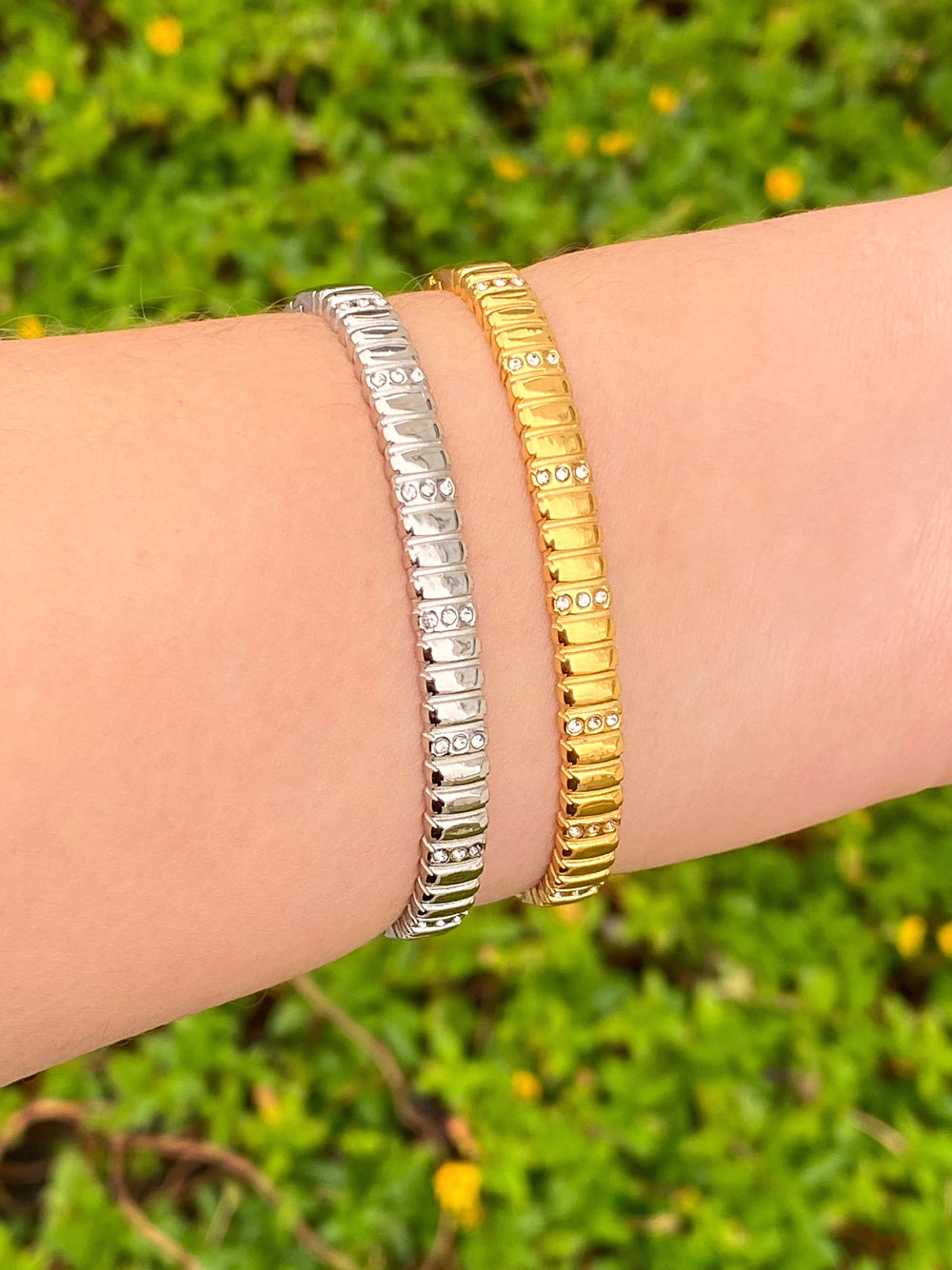 Brazalete Barras Con Zirconia