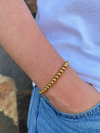 Pulsera Bolitas Doradas