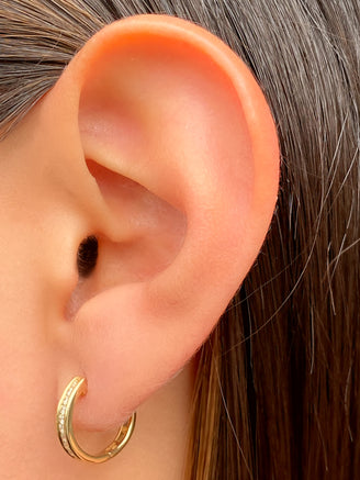 Par Arracada Round Chica Diamante 0.25 Ct