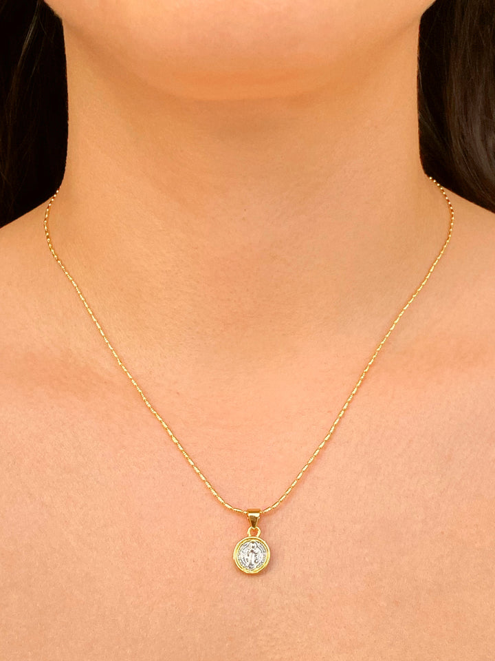 Collar Con Dije San Benito Combinado